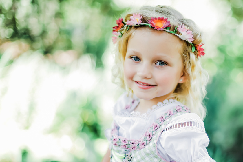 Young Flower Girl Portrait 